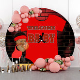 Rot Kleidung Basketball Runden Babydusche Hintergrund